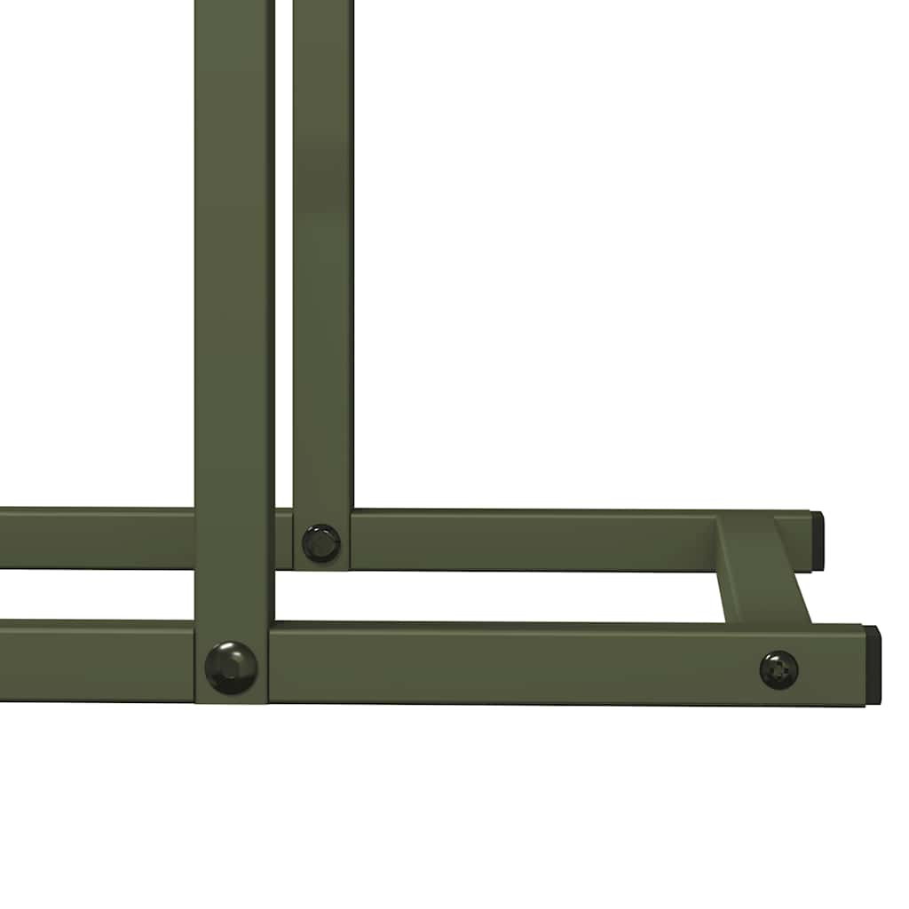 Suporte para lenha aço laminado a frio verde azeitona