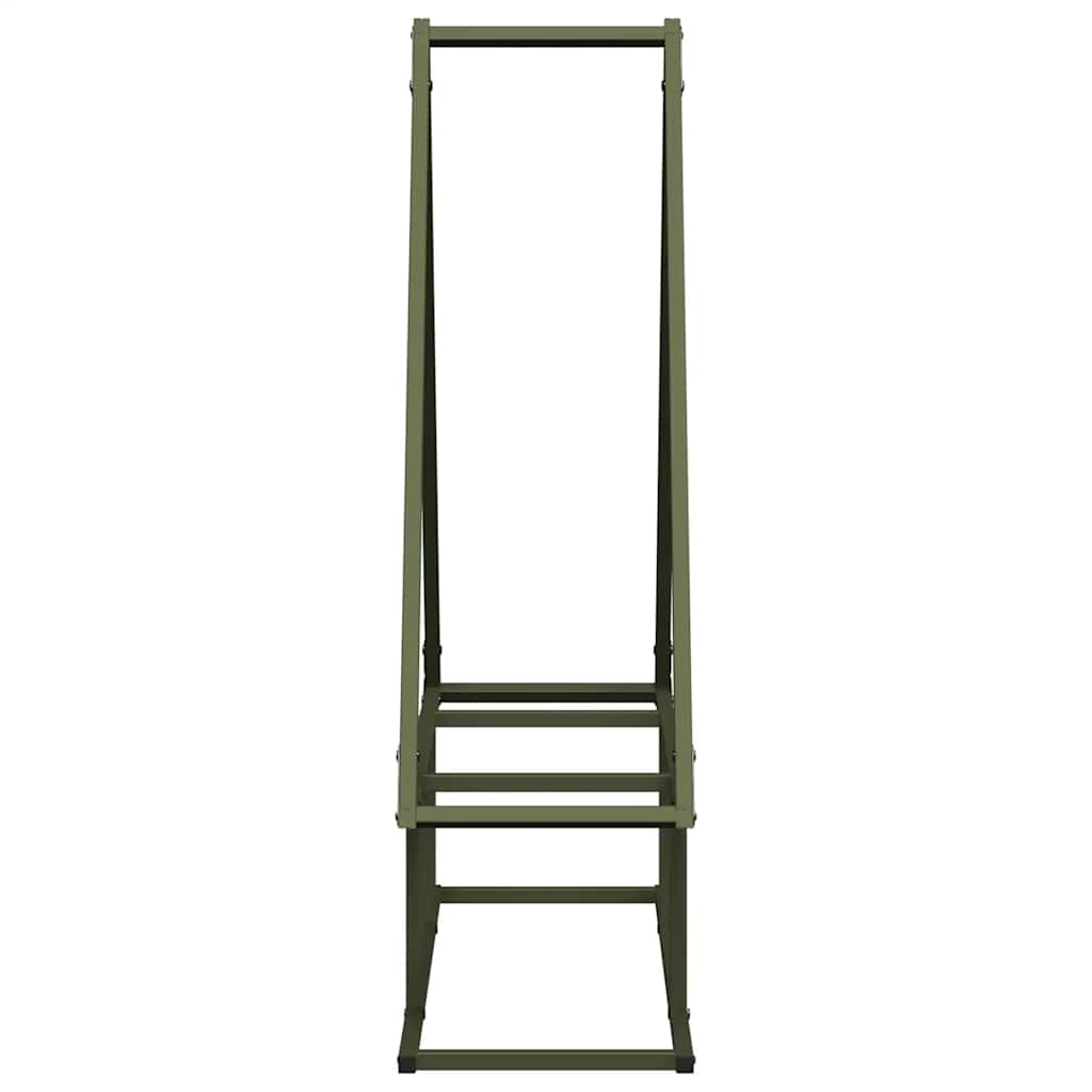 Suporte para lenha aço laminado a frio verde azeitona