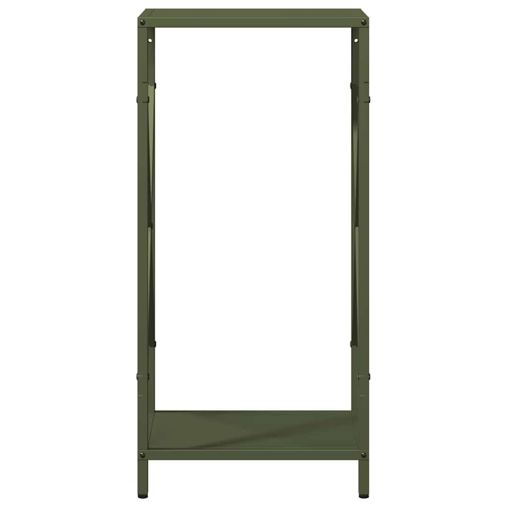 Suporte para lenha aço laminado a frio verde azeitona