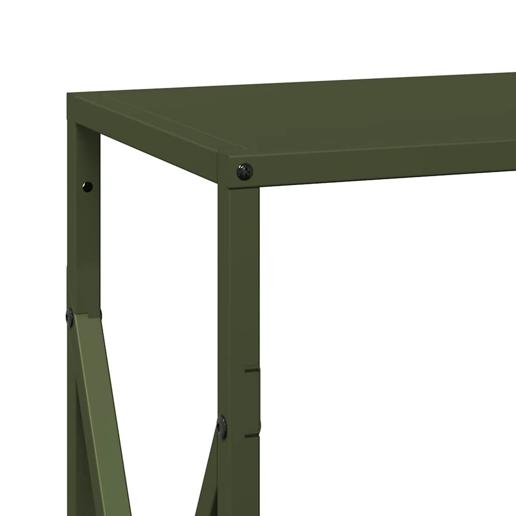Suporte para lenha aço laminado a frio verde azeitona