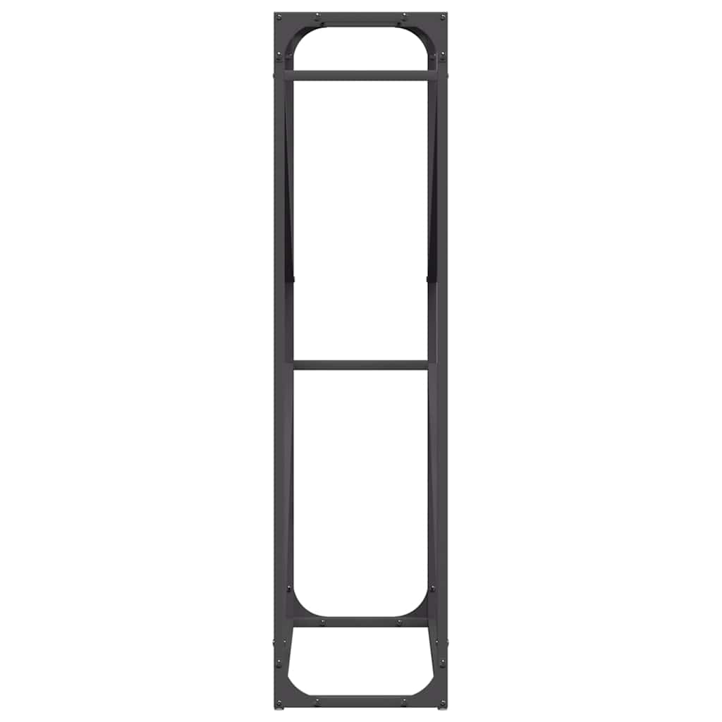 Suporte para lenha 60x25x100 cm aço laminado a frio preto