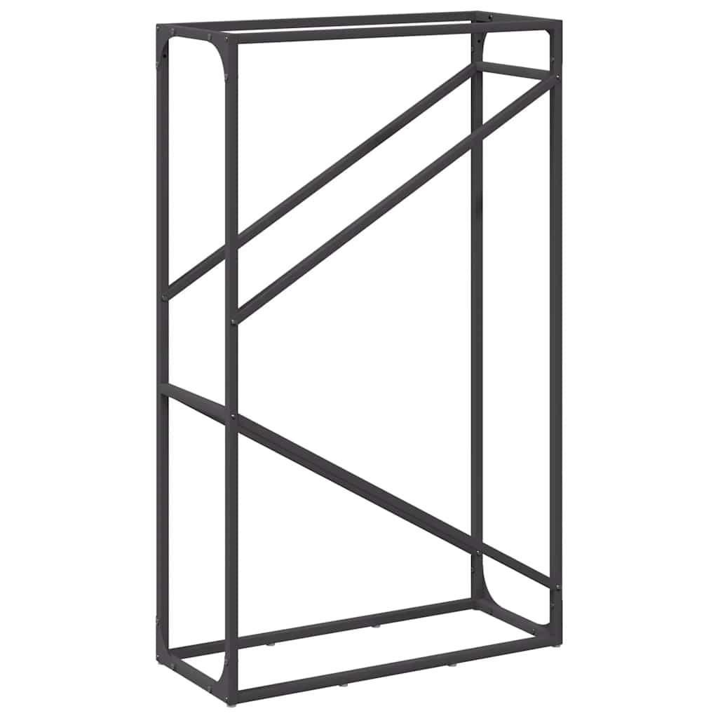 Suporte para lenha 60x25x100 cm aço laminado a frio preto