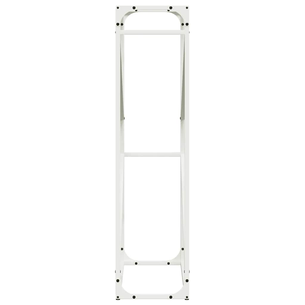 Suporte para lenha 60x25x100 cm aço laminado a frio branco