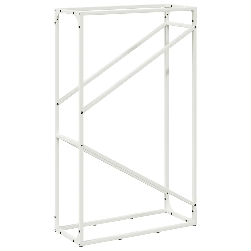 Suporte para lenha 60x25x100 cm aço laminado a frio branco