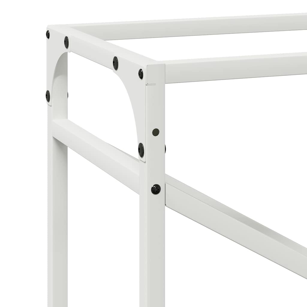 Suporte para lenha 60x25x100 cm aço laminado a frio branco