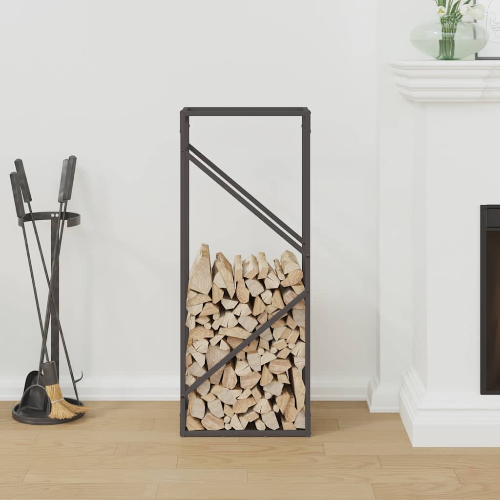Suporte para lenha 40x25x100 cm aço laminado a frio preto
