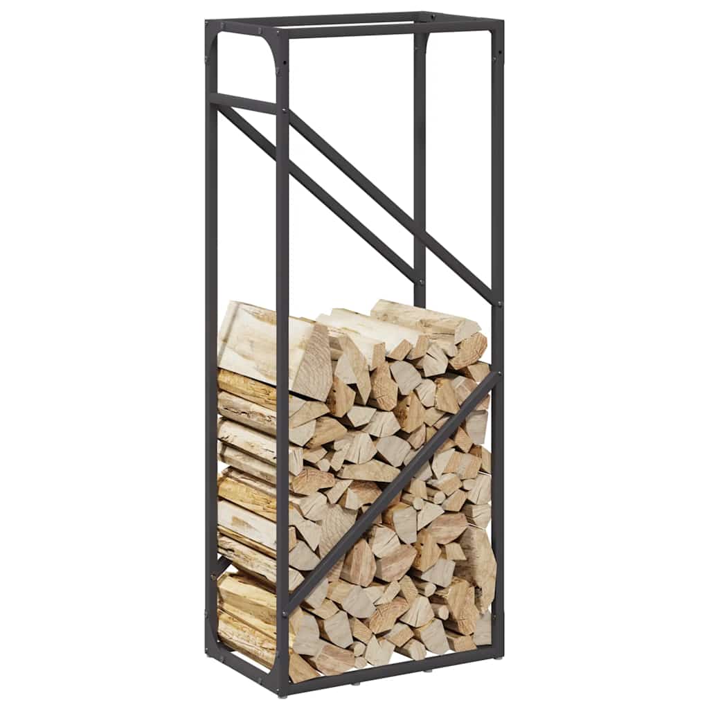Suporte para lenha 40x25x100 cm aço laminado a frio preto