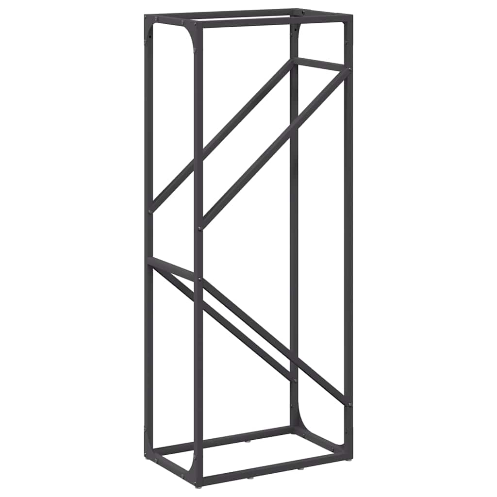 Suporte para lenha 40x25x100 cm aço laminado a frio preto