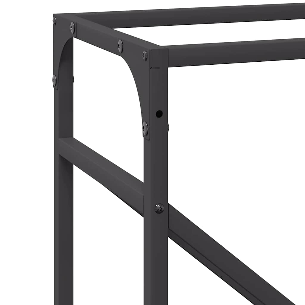 Suporte para lenha 40x25x100 cm aço laminado a frio preto