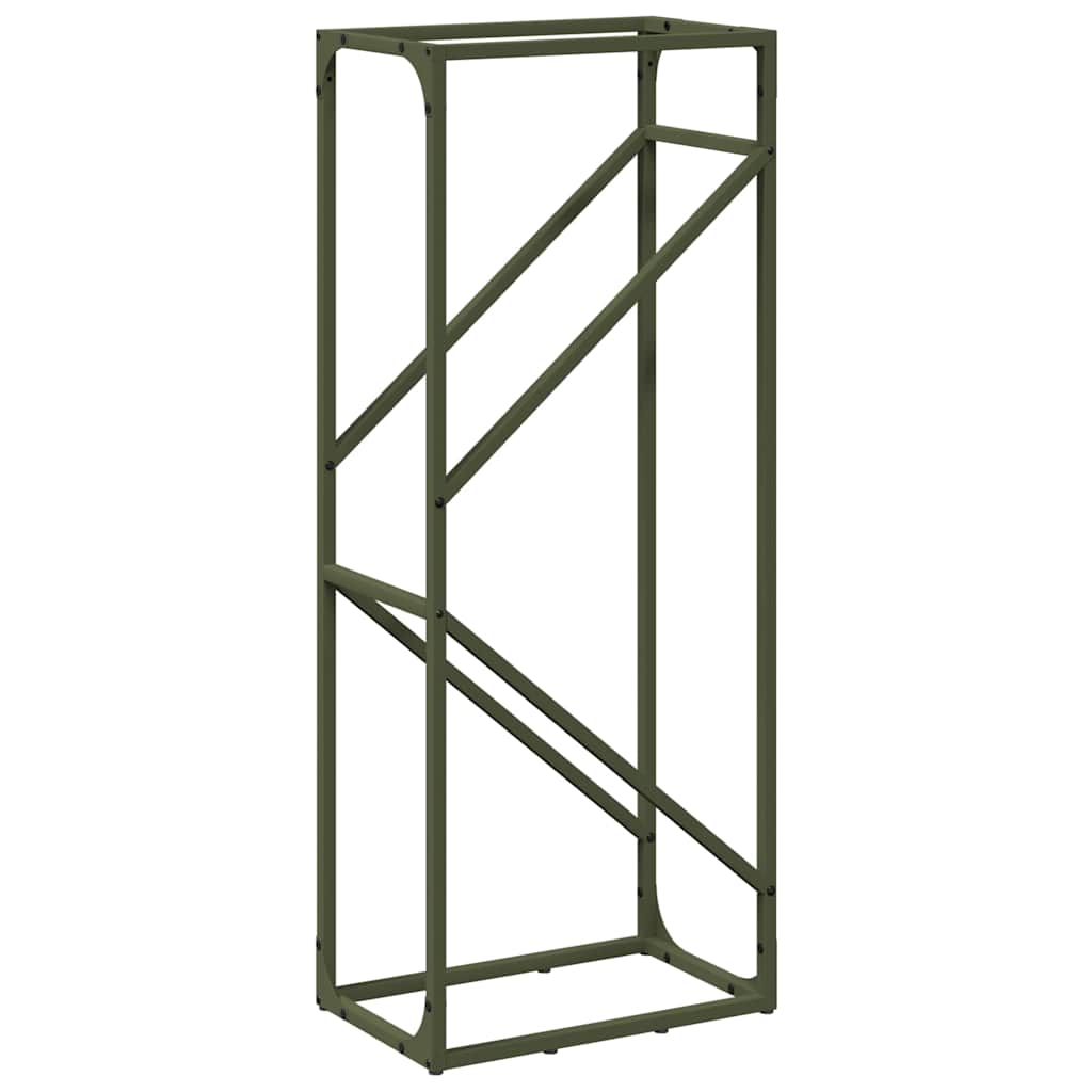 Suporte para lenha aço laminado a frio verde azeitona