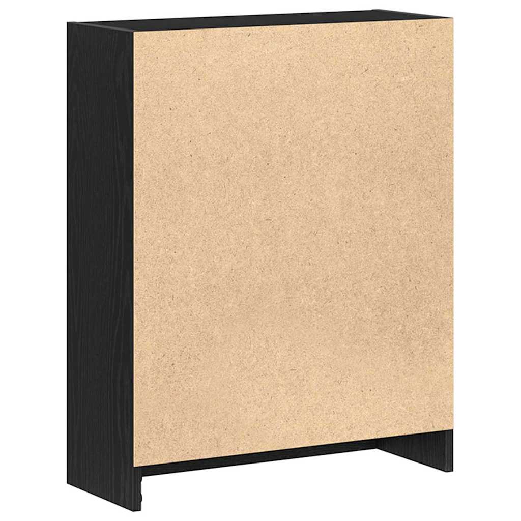 Gabinete pra Livros Preto 60 x 24 x 76 cm Madeira processada
