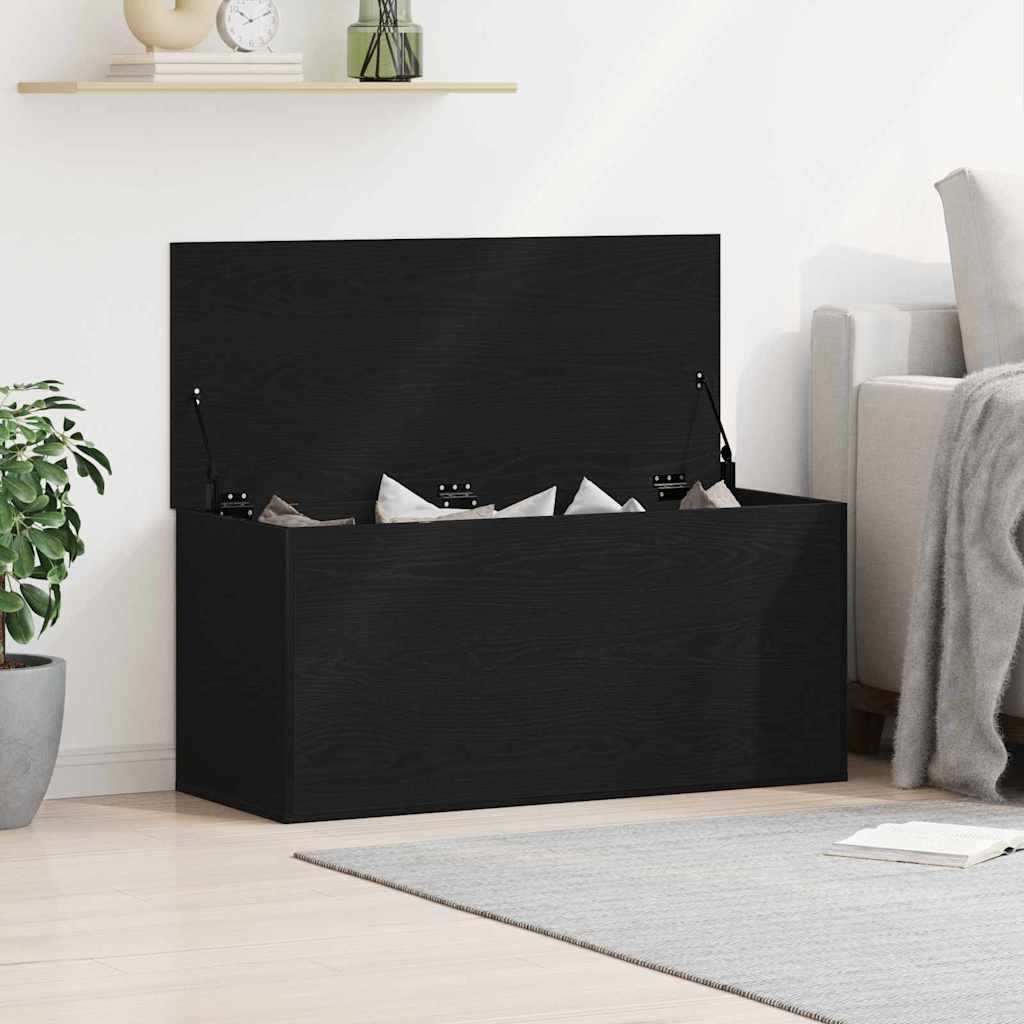 Caixa de Armazenamento Carvalho preto 100 x 42 x 46 cm