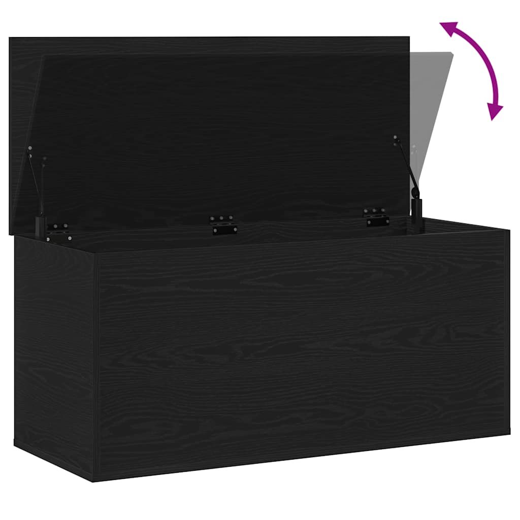 Caixa de Armazenamento Carvalho preto 100 x 42 x 46 cm