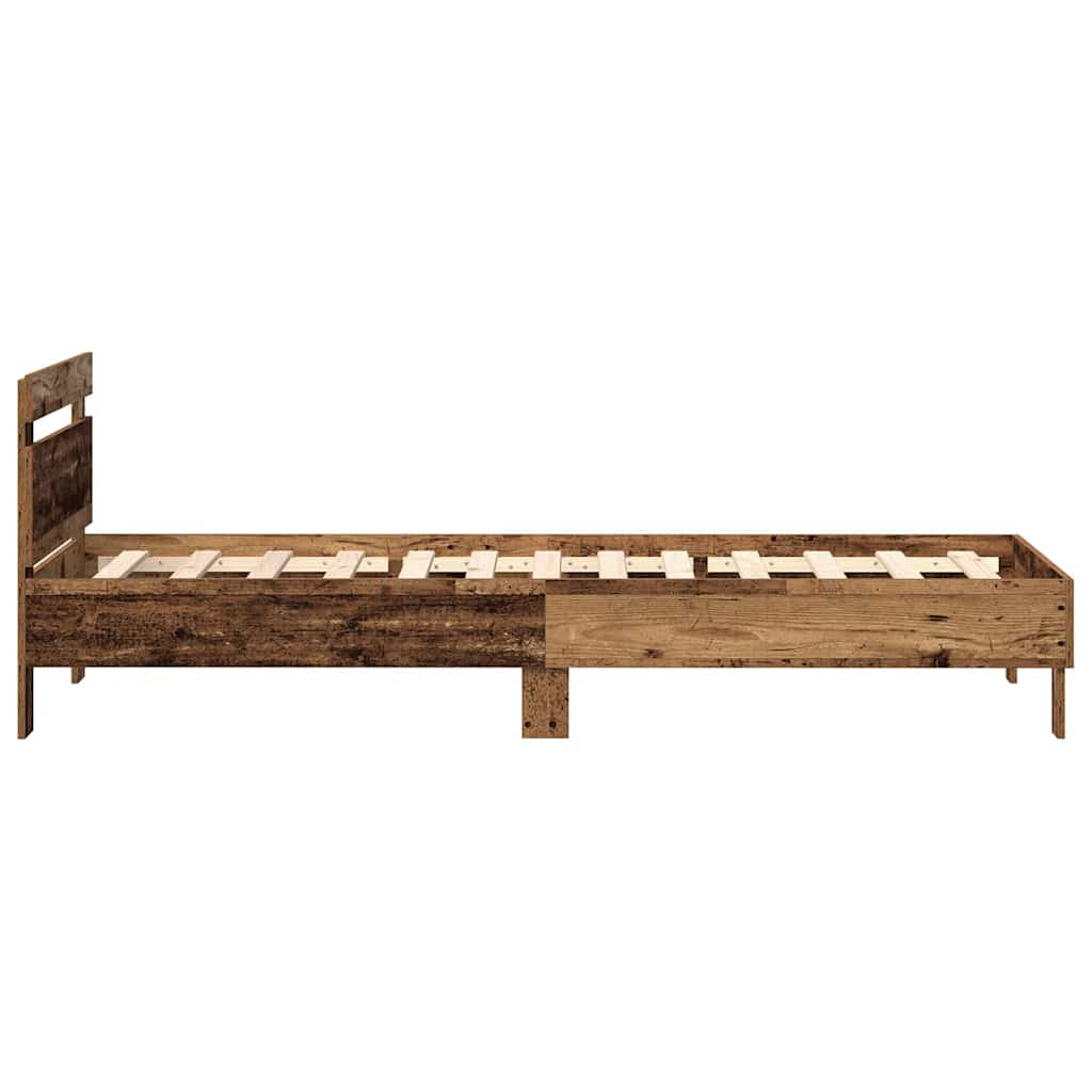 Estrutura da Cama com cabeceira Madeira antiga 100 x 200 cm
