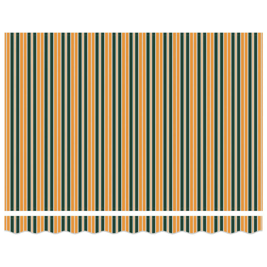 Toldo Retrátil Verde e Amarelo 300 x 250 cm Tecido e Metal