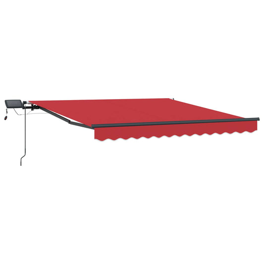 Toldo Retrátil Manual Vermelho 350 x 250 cm tecido