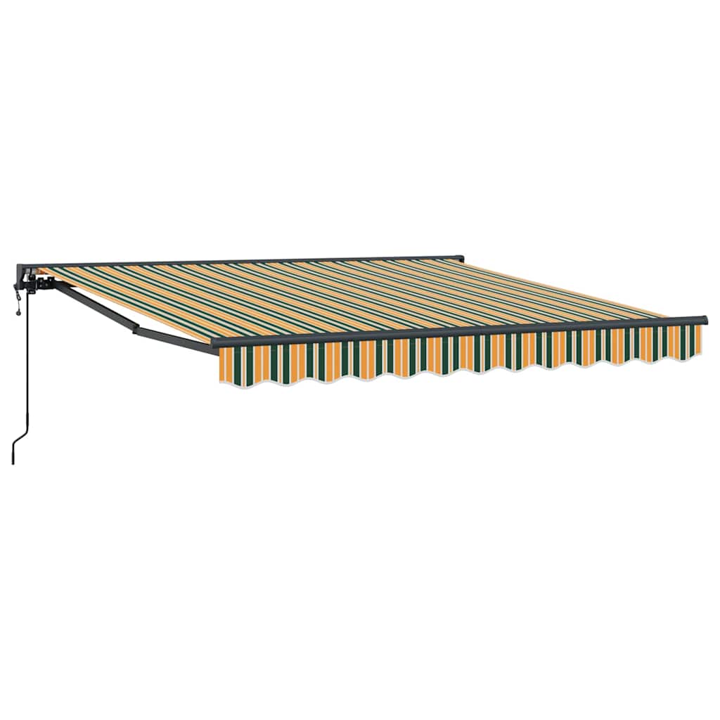 Toldo Retrátil Verde e Amarelo 350x250 cm tecido