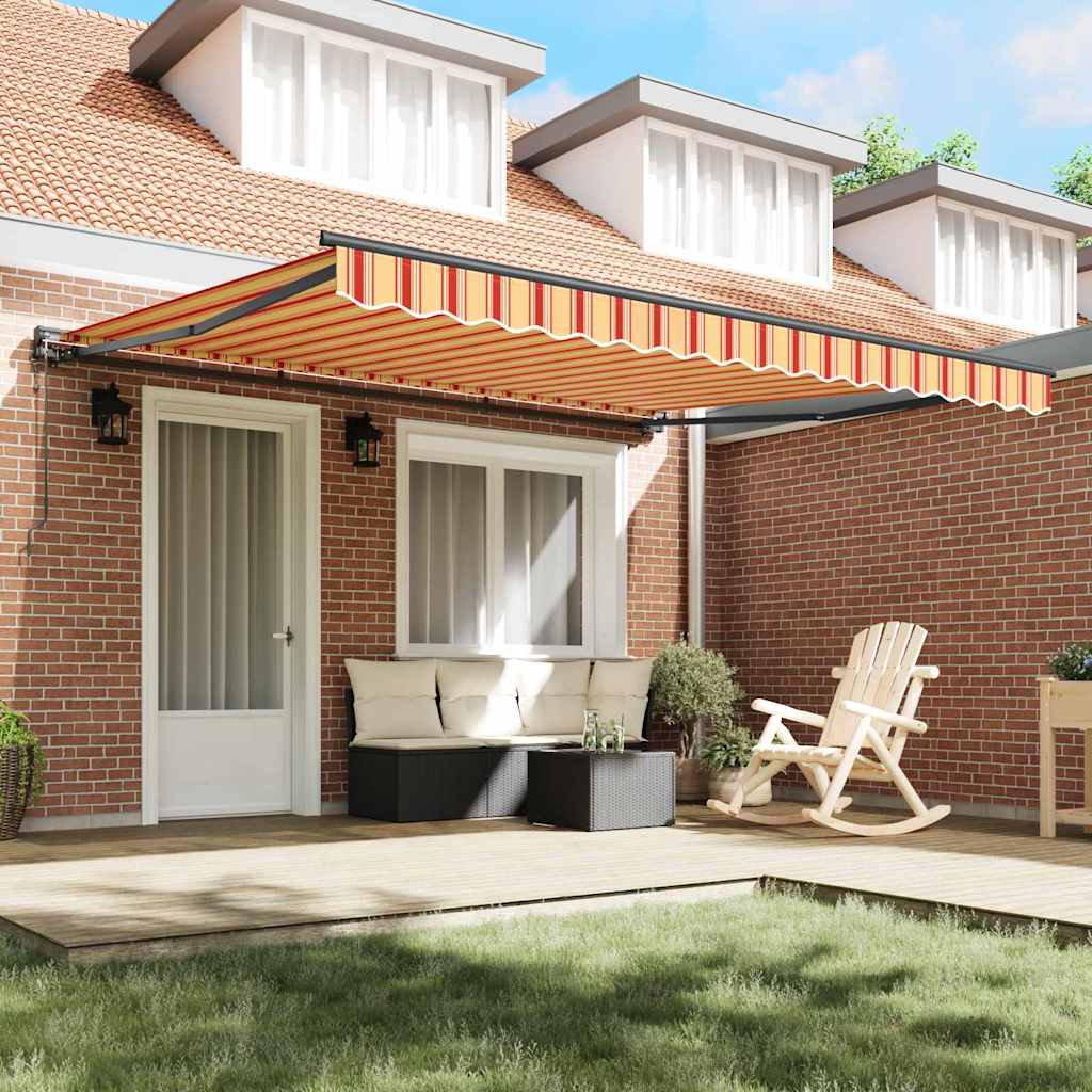 Toldo Retrátil Amarelo e Laranja 400x300 cm tecido
