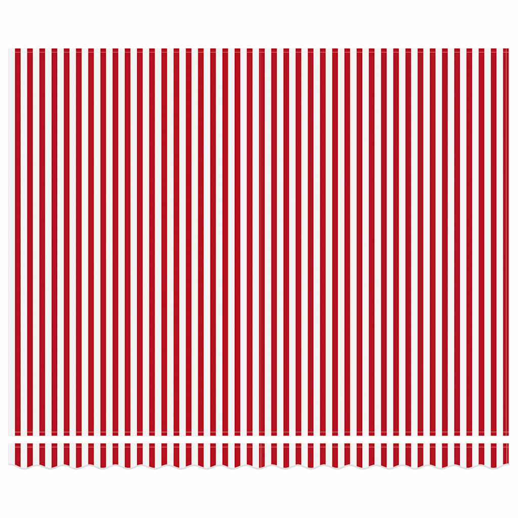 Toldo Retrátil Manual Vermelho e branco 400 ×300 cm tecido