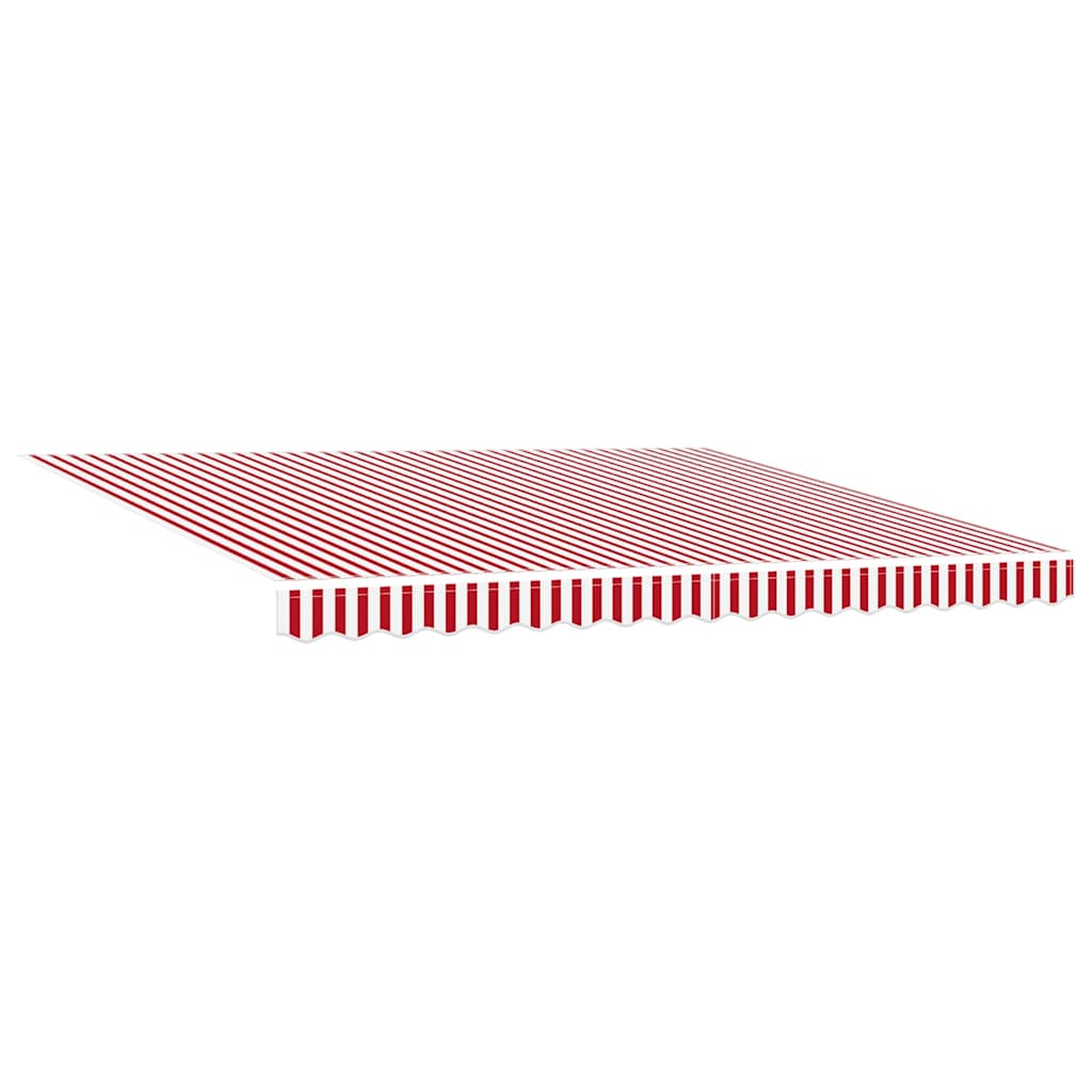 Toldo Retrátil Listrado Vermelho e Branco 400x300 cm tecido