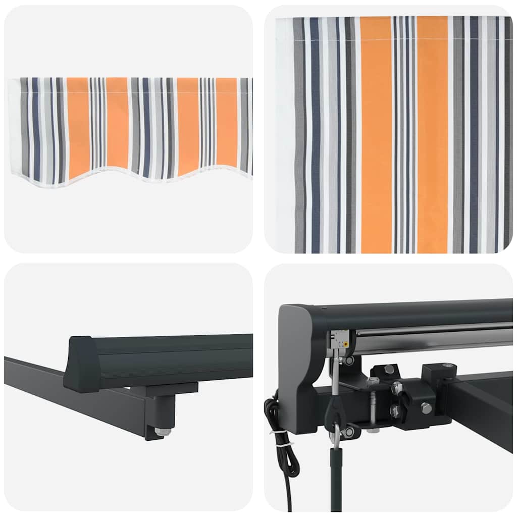 Toldo Retrátil Listrado Multicolorido 400x300 cm tecido