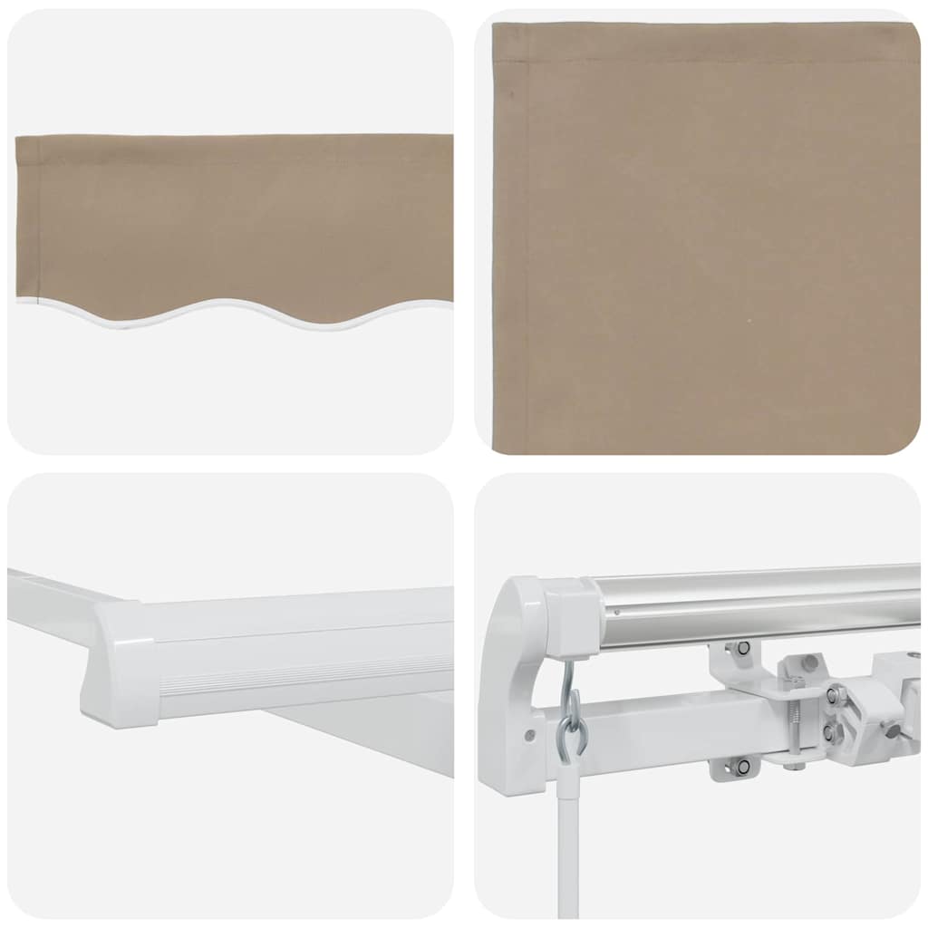 Toldo Retrátil Bege 400 × 300 cm Poliéster