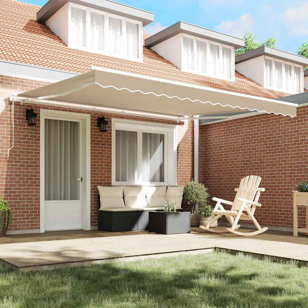 Toldo Retrátil 400 × 300 cm Bege