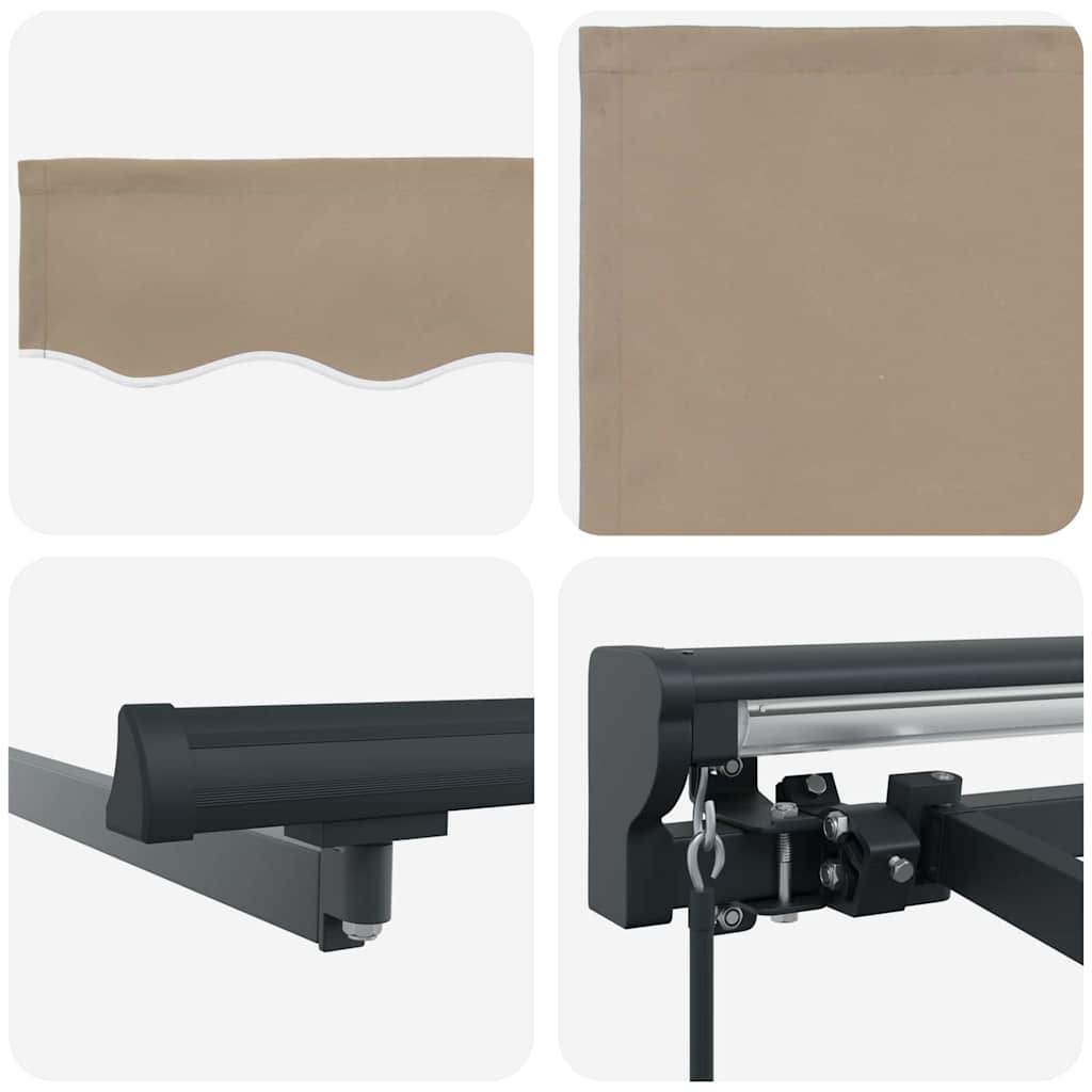 Toldo Retrátil Manual Bege 400x300 cm tecido