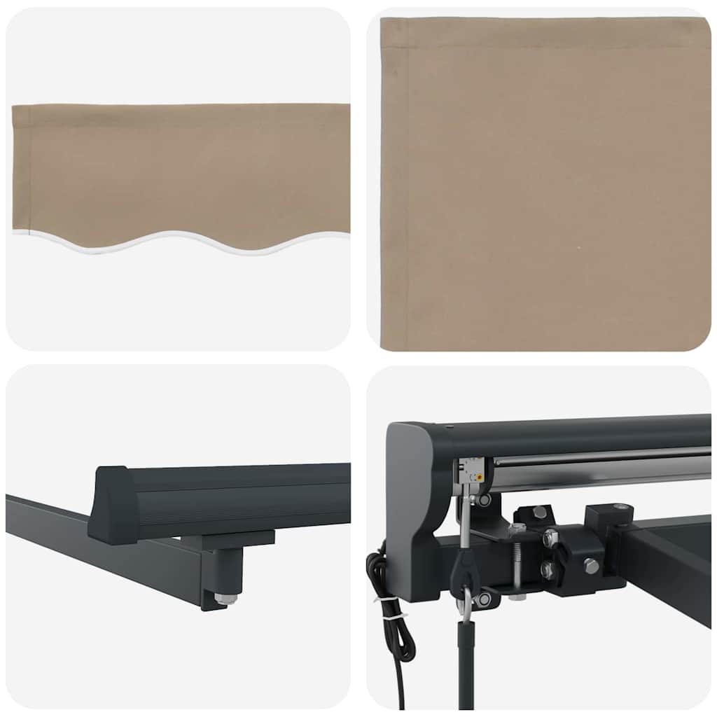 Toldo Retrátil Bege 400x300 cm tecido