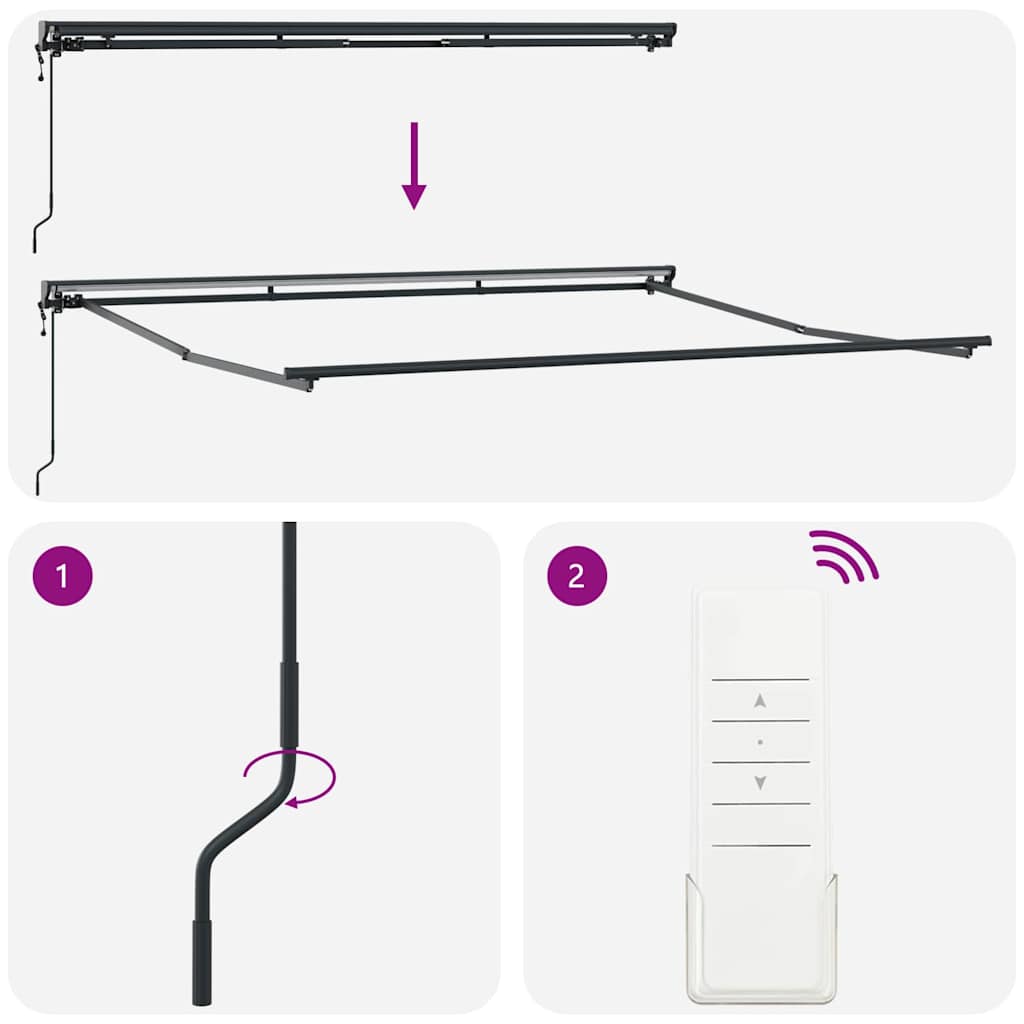 Toldo Retrátil Bege 400x300 cm tecido