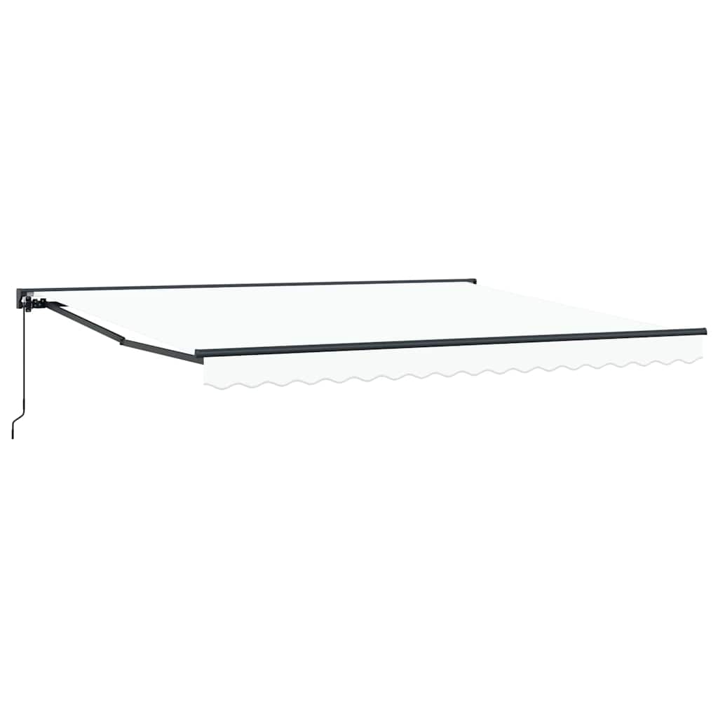 Toldo Retrátil Manual Branco 400x300 cm tecido