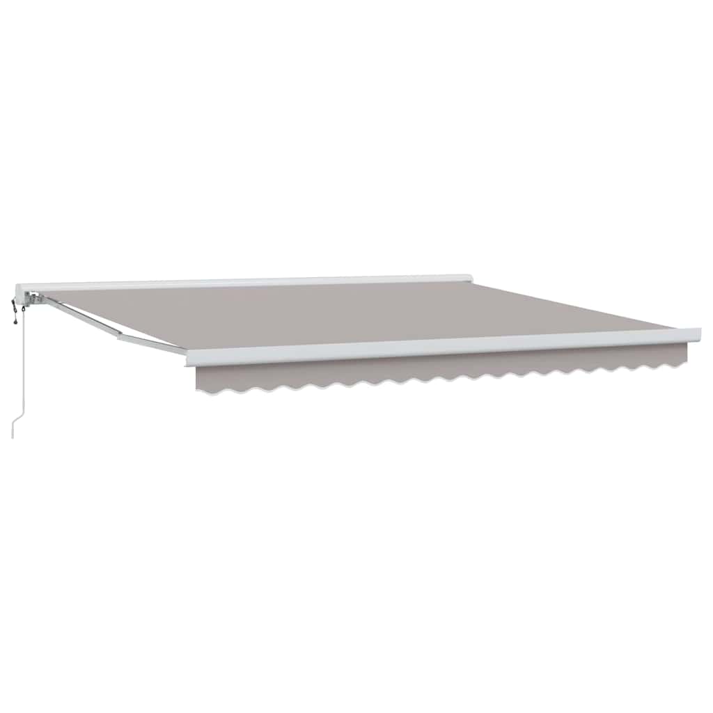 Toldo Retrátil Cinzento-claro 400 ×300 cm Tecido e Metal