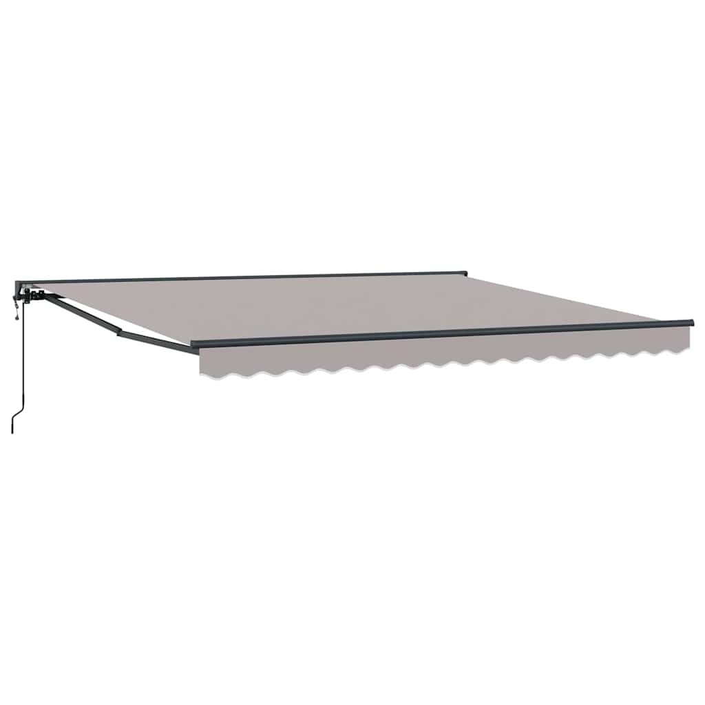 Toldo Retrátil Cinzento-claro 400x300 cm tecido