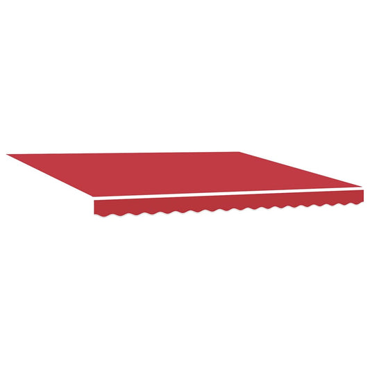 Toldo Retrátil Manual Vermelho 400 × 300 cm Poliéster e Aço