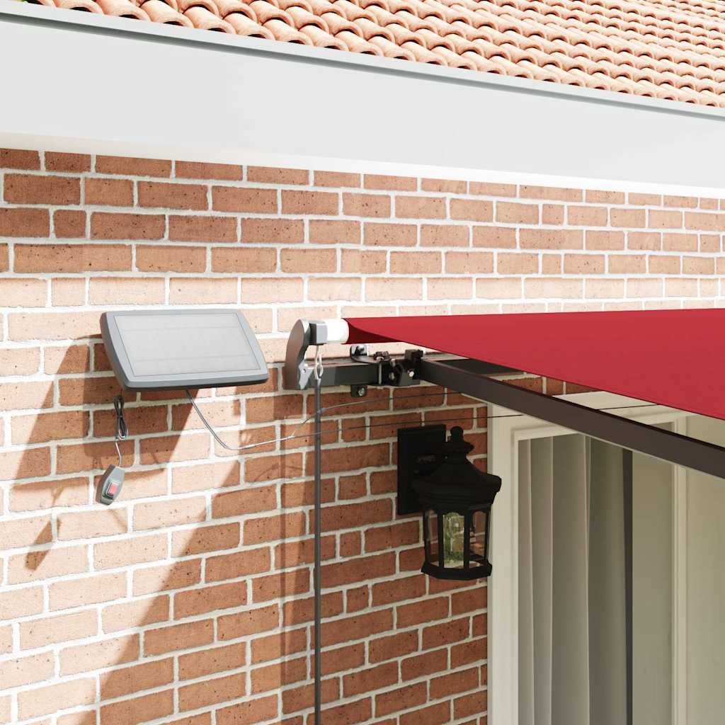 Toldo Retrátil Manual Vermelho 400 ×300 cm tecido