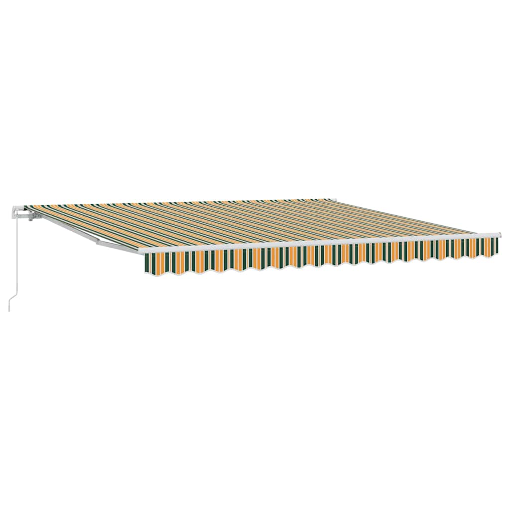 Toldo Retrátil Verde e amarelo 400 × 300 cm Poliéster