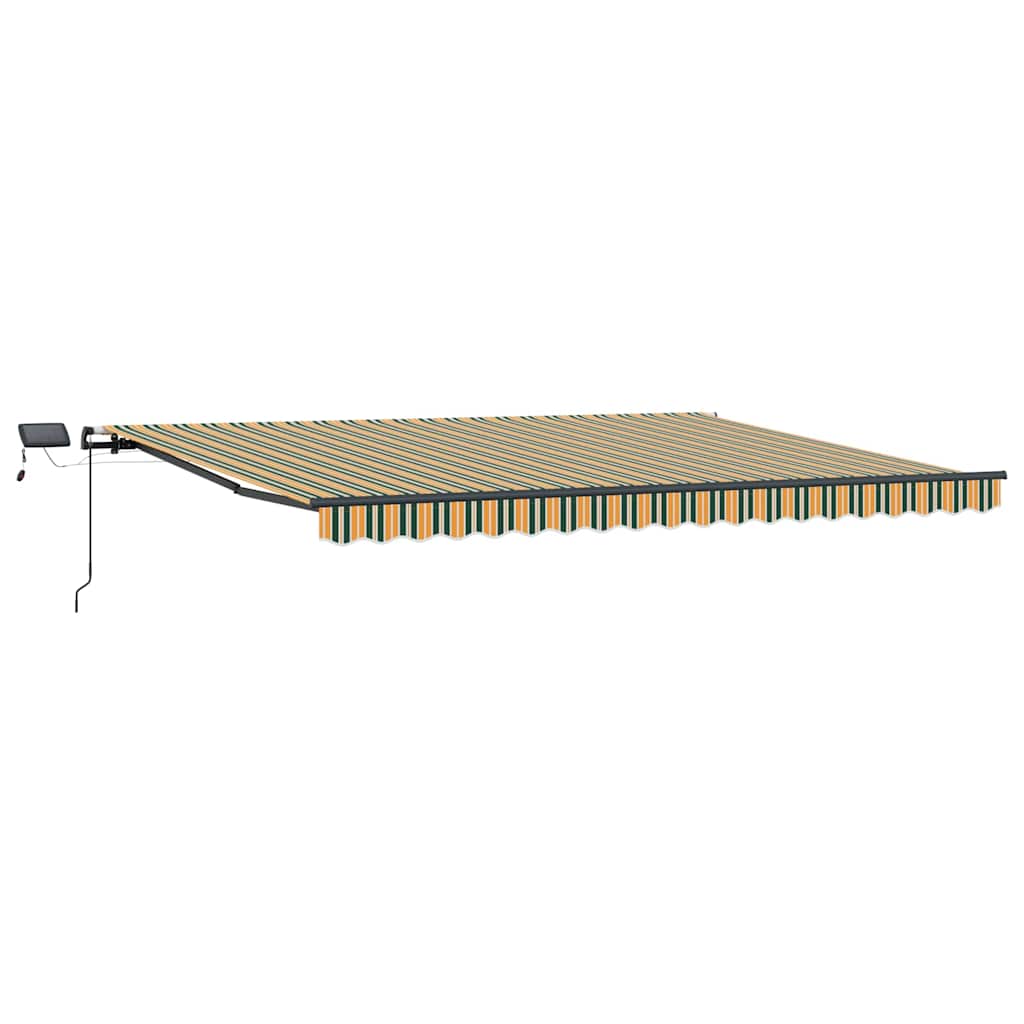 Toldo Retrátil Manual Verde e amarelo 400 ×300 cm tecido