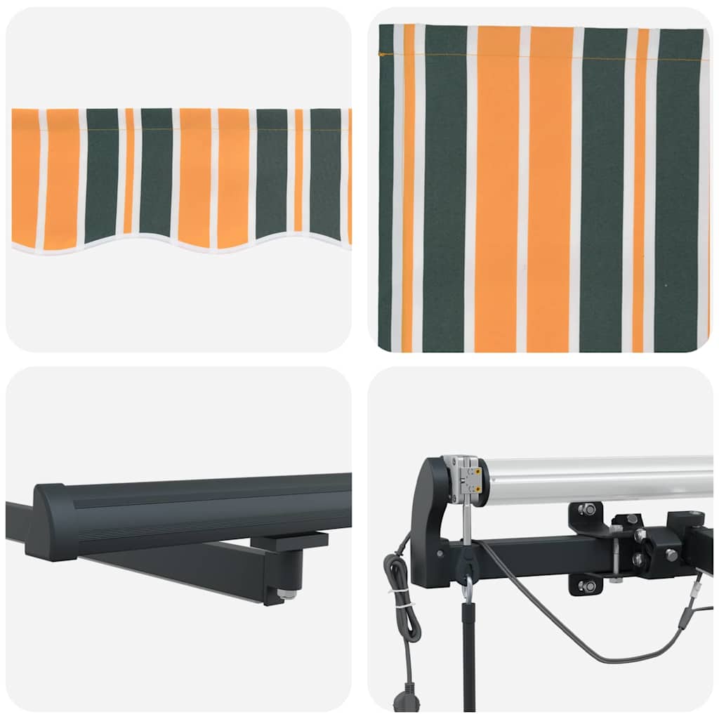 Toldo Retrátil com Verde e amarelo 400 × 300 cm tecido