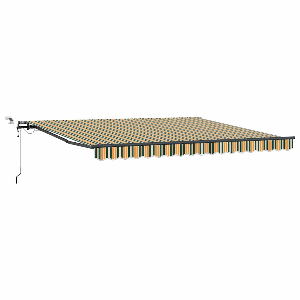 Toldo Retrátil com Verde e amarelo 400 × 300 cm tecido