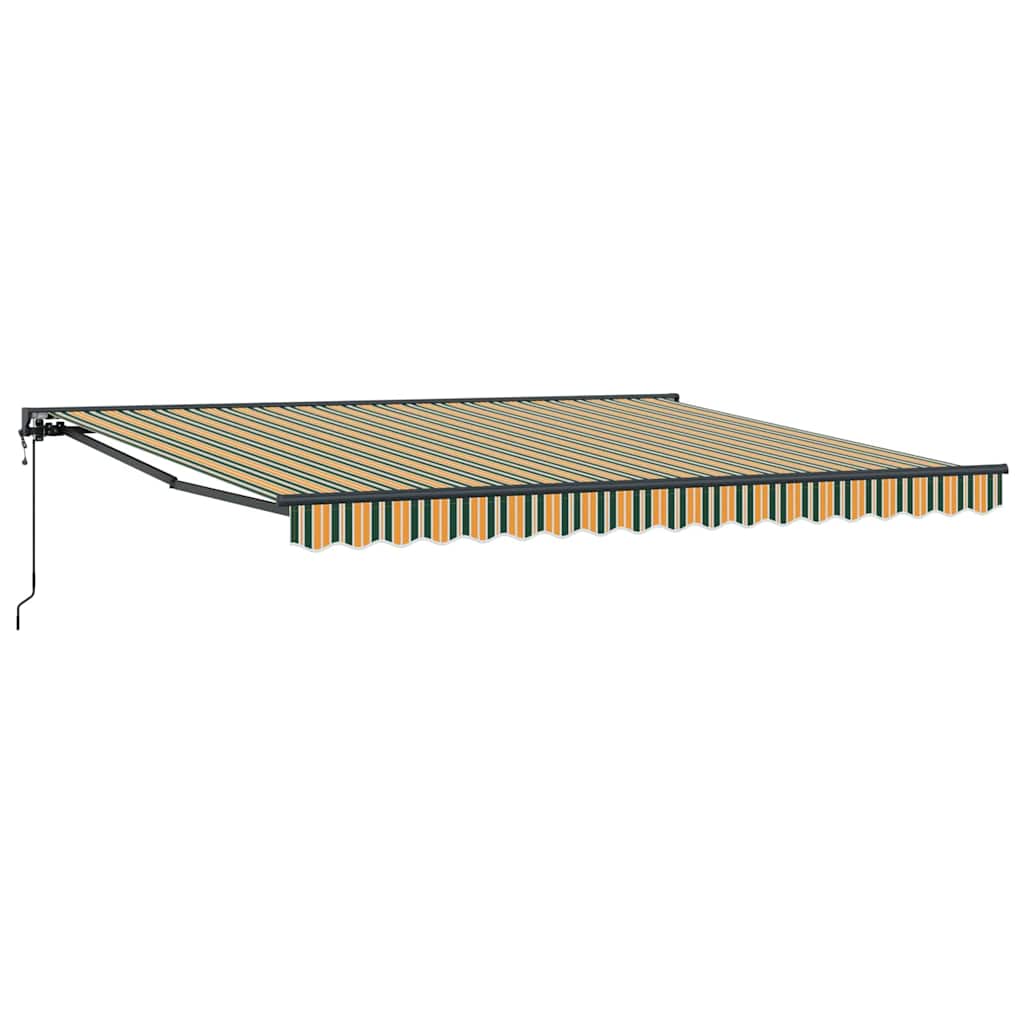 Toldo Retrátil Verde e Amarelo 400x300 cm tecido
