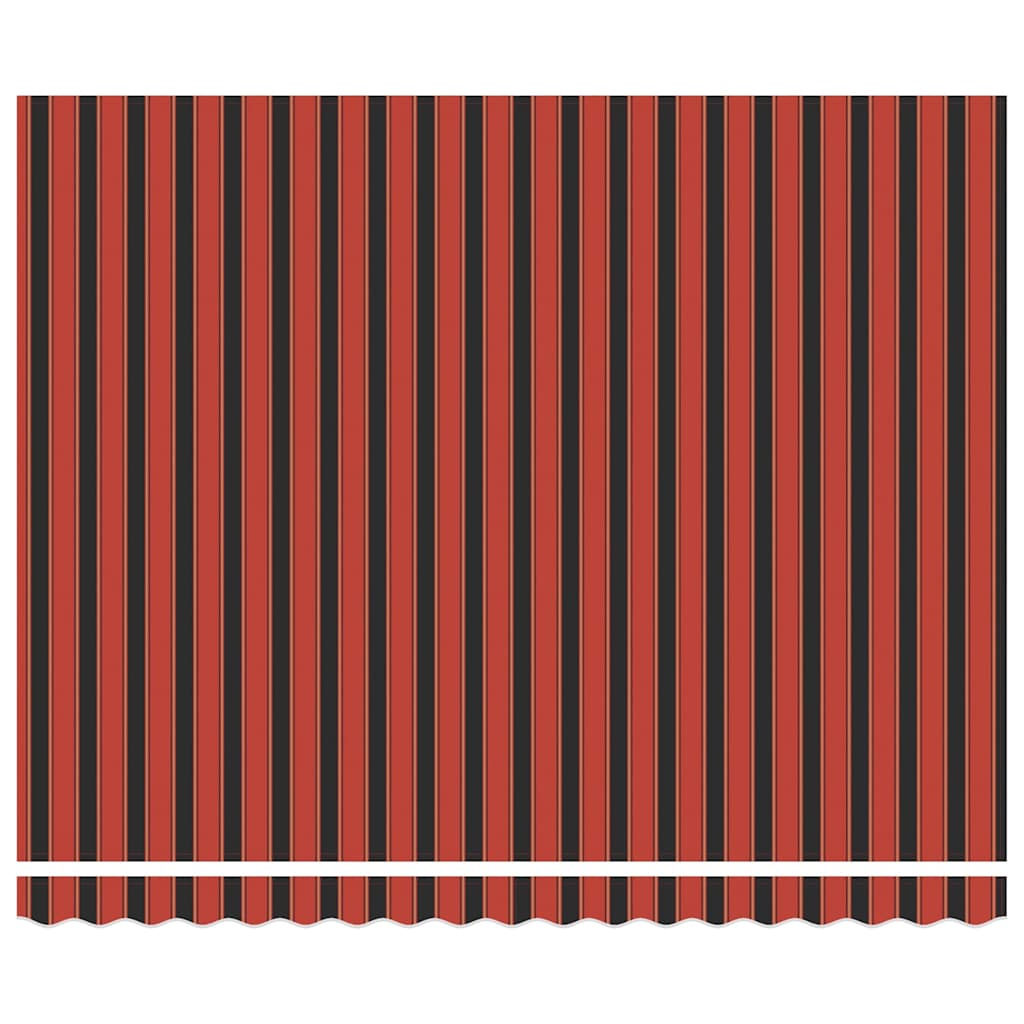 Toldo Retrátil Manual laranja e castanho 400 × 350 cm tecido