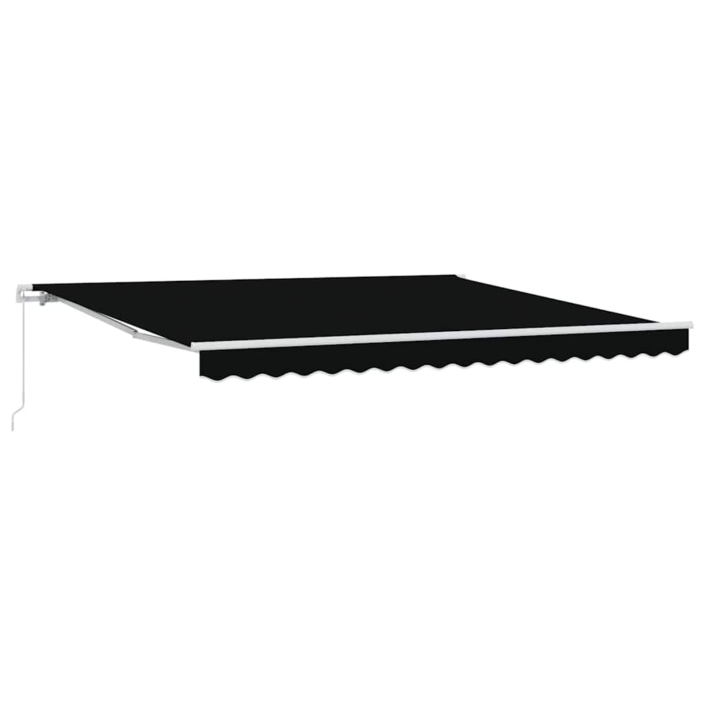 Toldo Retrátil Preto 400 × 350 cm Poliéster