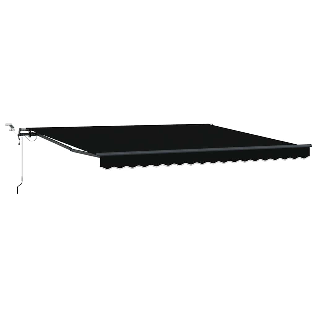 Toldo Retrátil com Preto 400 × 350 cm tecido