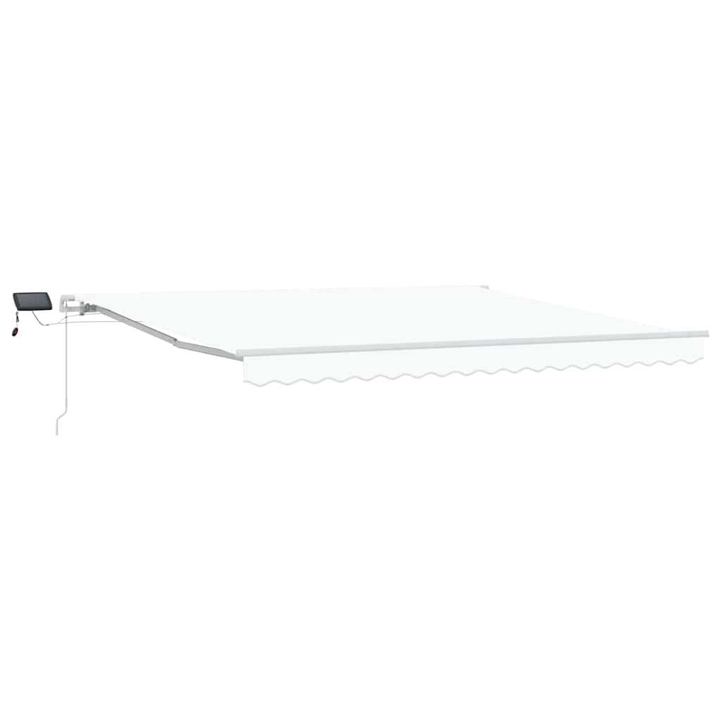 Toldo Retrátil com Manual Branco 400 ×350 cm tecido