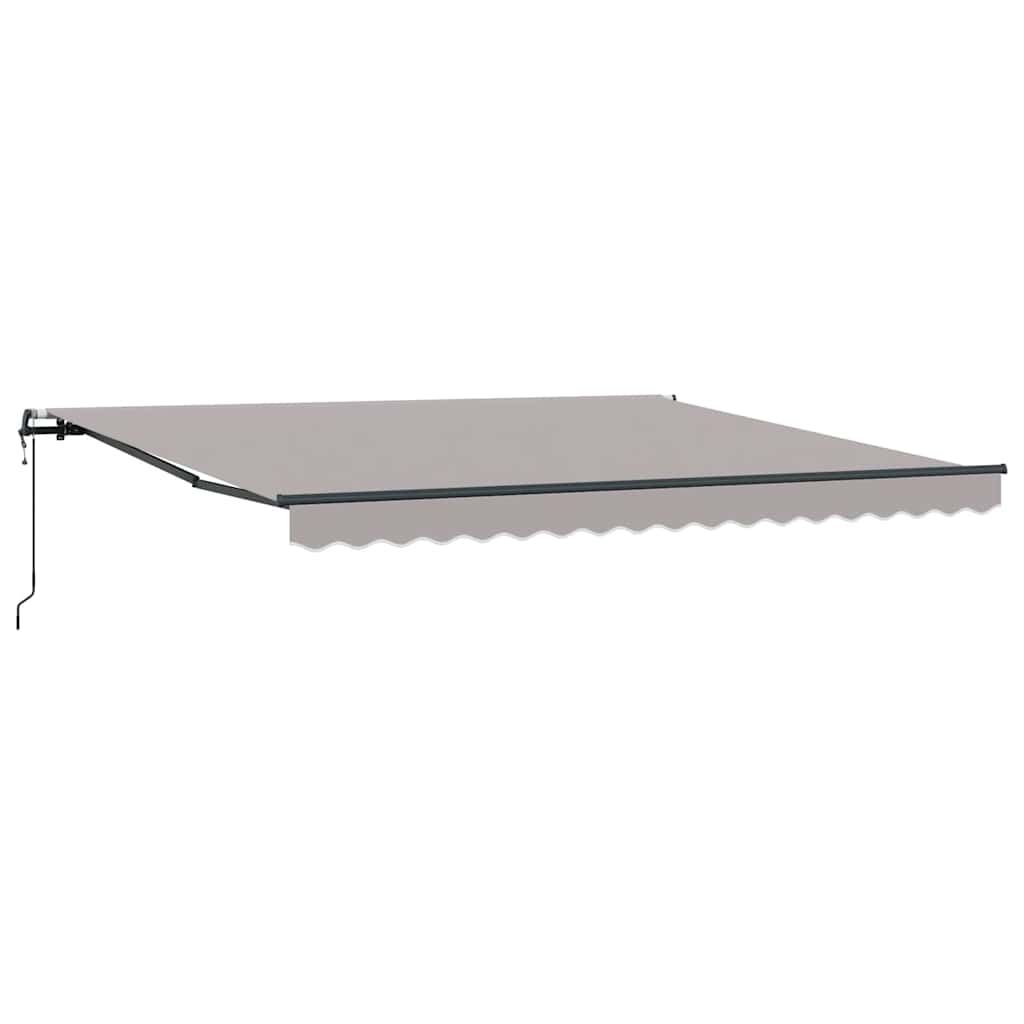 Toldo Retrátil Cinzento-claro 400 ×350 cm tecido