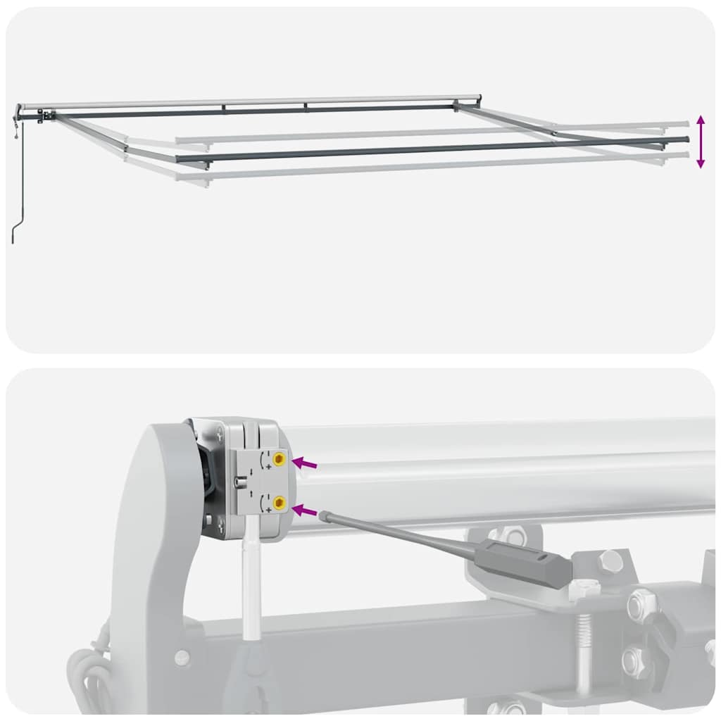 Toldo Retrátil Cinzento-claro 400 ×350 cm tecido