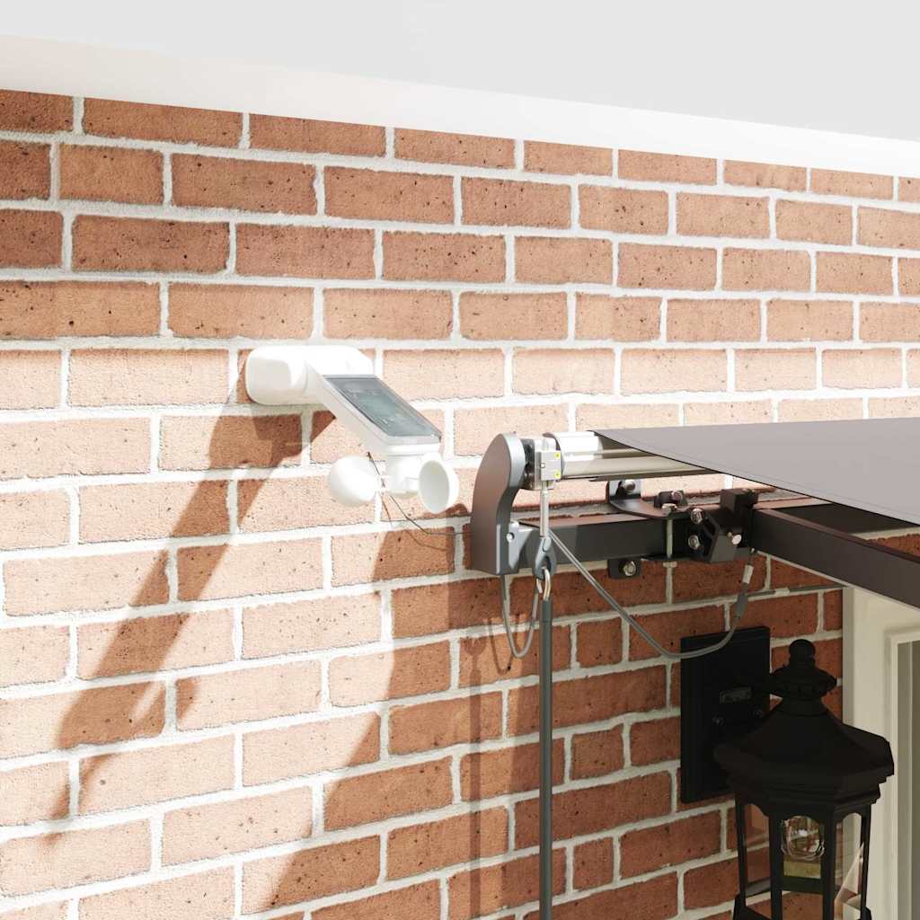 Toldo Retrátil com Cinzento-claro 400 × 350 cm tecido
