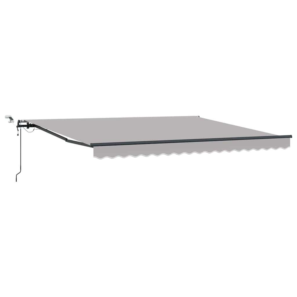 Toldo Retrátil com Cinzento-claro 400 × 350 cm tecido