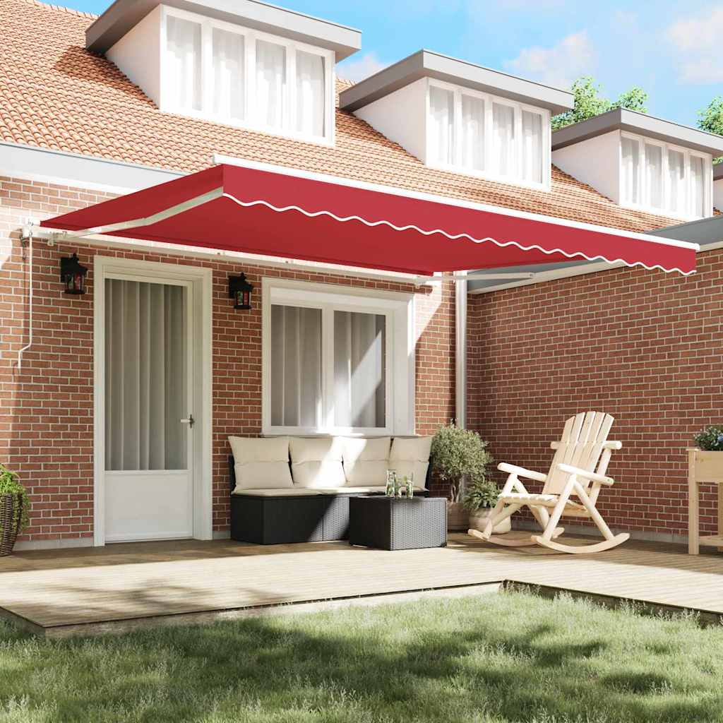 Toldo Retrátil 400 × 350 cm Vermelho