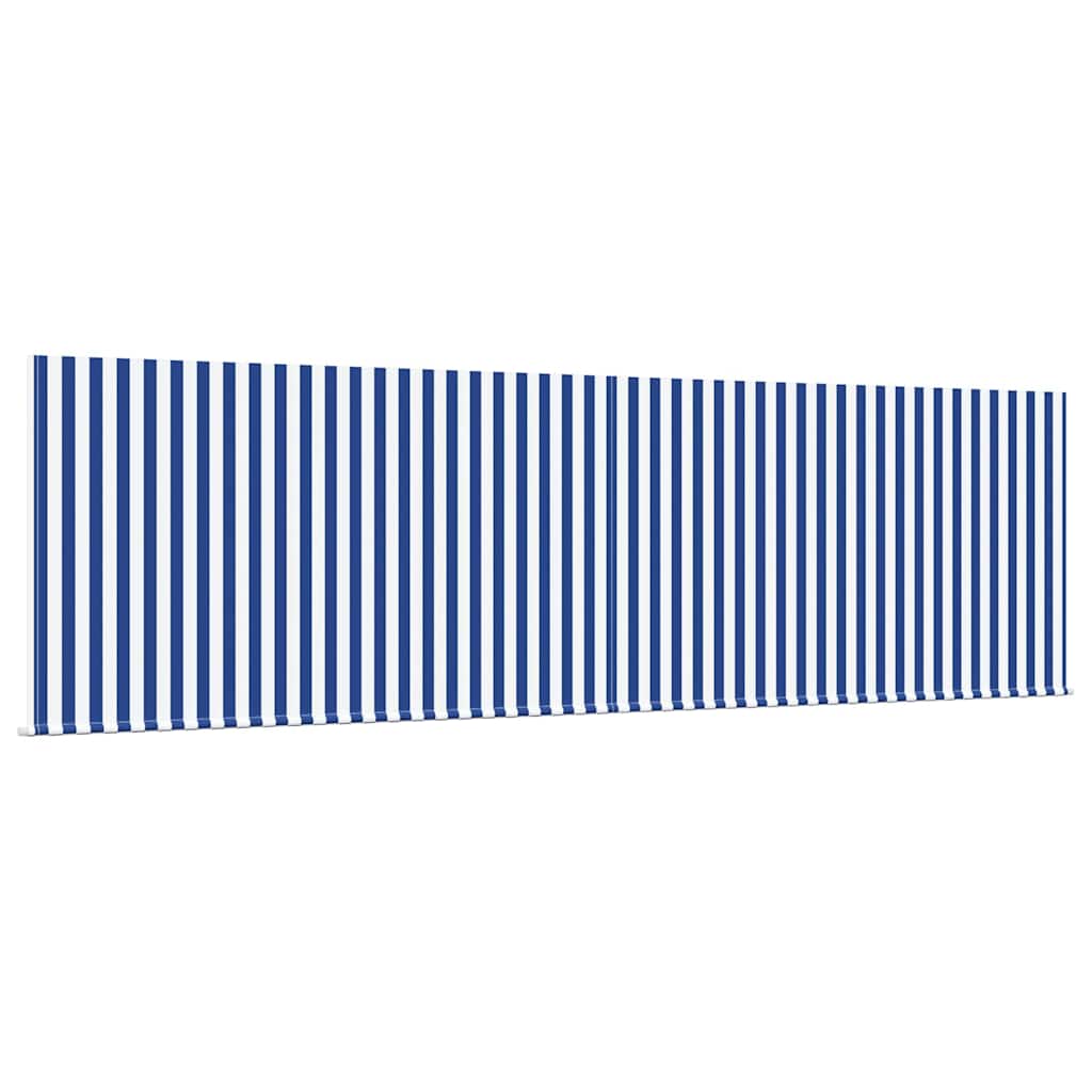 Toldo Retrátil Azul e branco 450 × 300 cm tecido